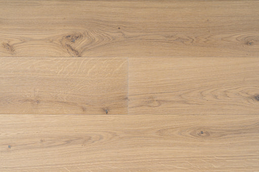 EA 60 high-end wide plank engineered European Oak refined hardwood flooring surfaces with a natural hardwax oil finish by Plank & Co - close up image
